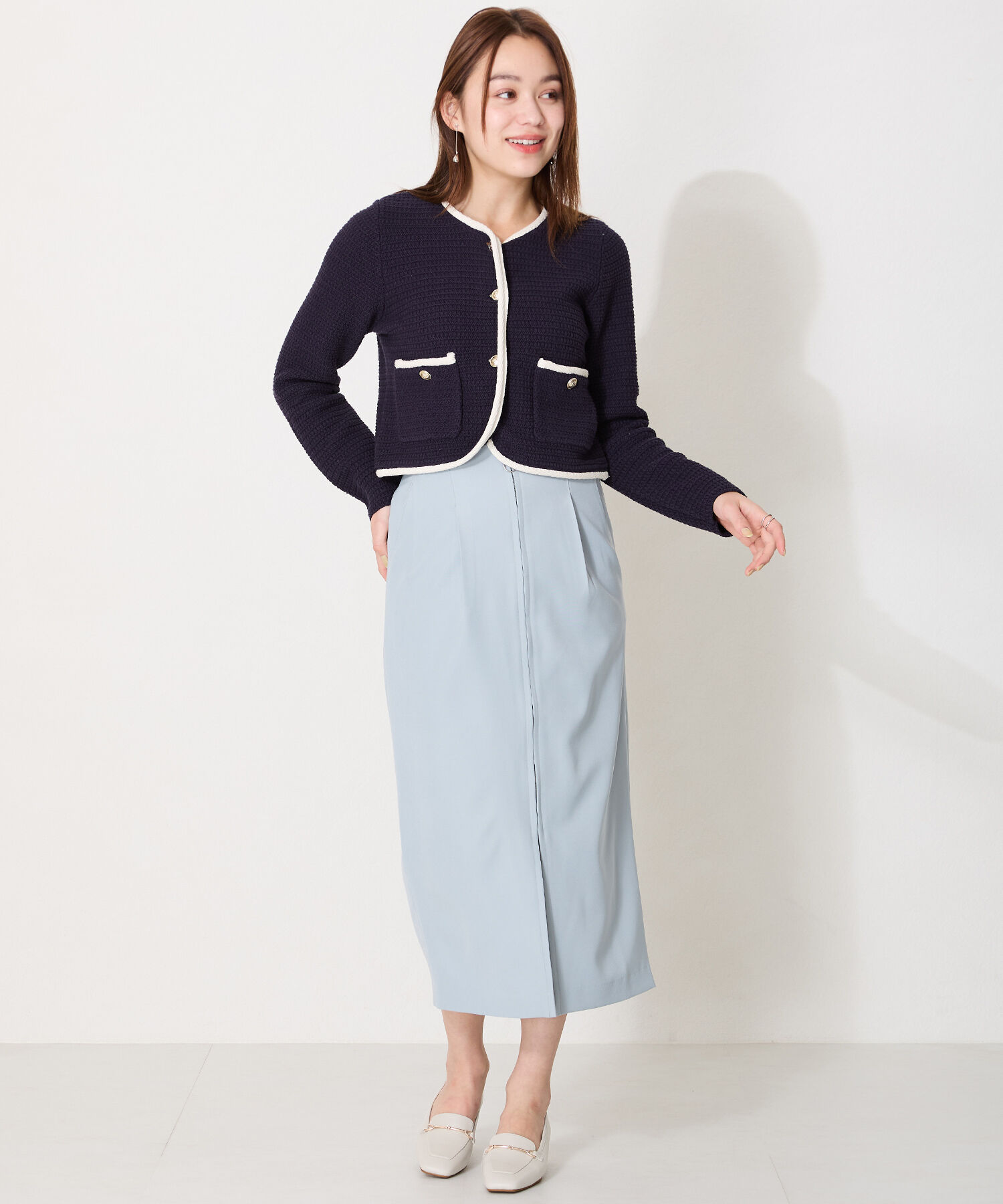 WA Oriental TRaffic「●人気シリーズ●メタリックラインビットヒールローファー/52101 ローファー」|パンプス|