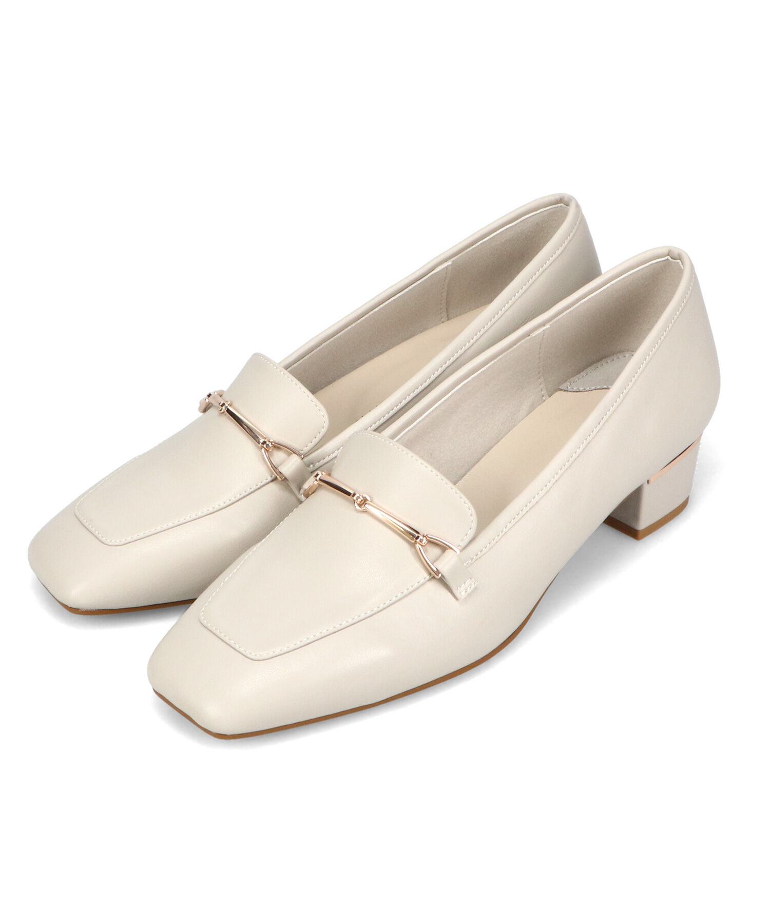 WA Oriental TRaffic「●人気シリーズ●メタリックラインビットヒールローファー/52101 ローファー」|パンプス|