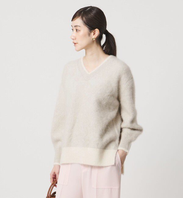 UNITED ARROWS「フォックスカシミヤ バイカラー Vネックニット」|ニット・セーター|その他9