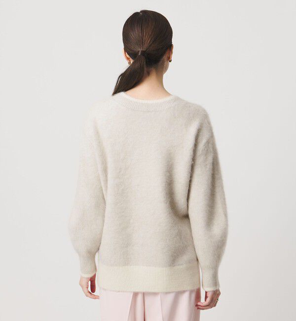 UNITED ARROWS「フォックスカシミヤ バイカラー Vネックニット」|ニット・セーター|