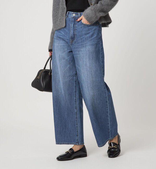 UNITED ARROWS green label relaxing「［size SHORT/TALLあり］ワイド デニム パンツ」|デニム|COBALT