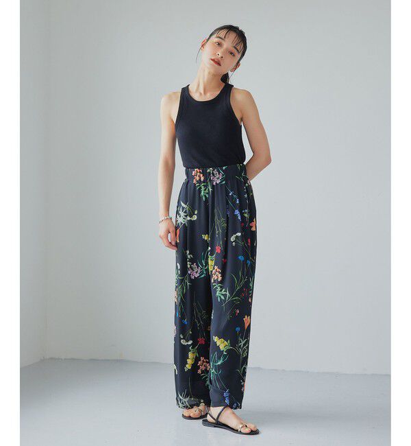 EMMEL REFINES「＜EMMEL REFINES＞EM フラワープリント イージーパンツ」|チノ|