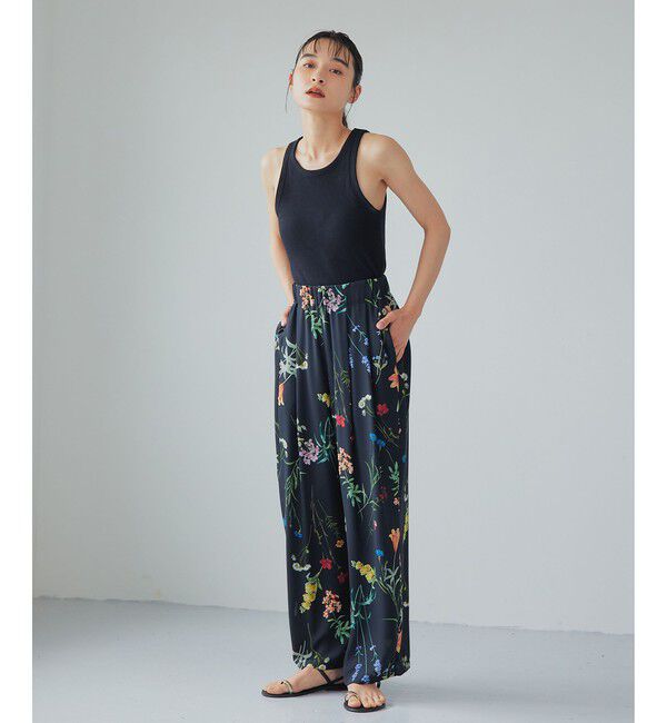 EMMEL REFINES「＜EMMEL REFINES＞EM フラワープリント イージーパンツ」|チノ|