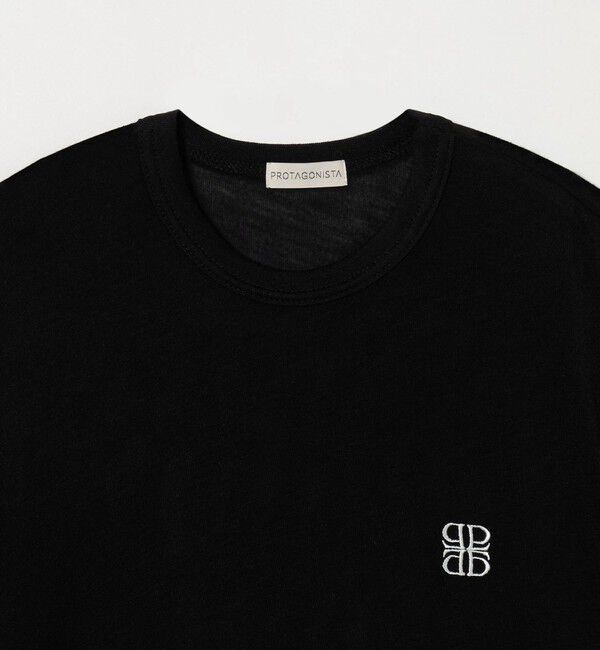 EMMEL REFINES「＜PROTAGONISTA＞ロゴ シシュウ トロミ Tシャツ＜ Select by EMMEL REFINES ＞」|Tシャツ・カットソー|