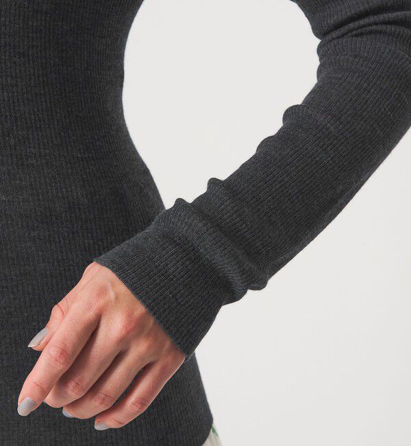 UNITED ARROWS green label relaxing「ウール シアー リブ タートルネック ニット ウォッシャブル」|ニット・セーター|