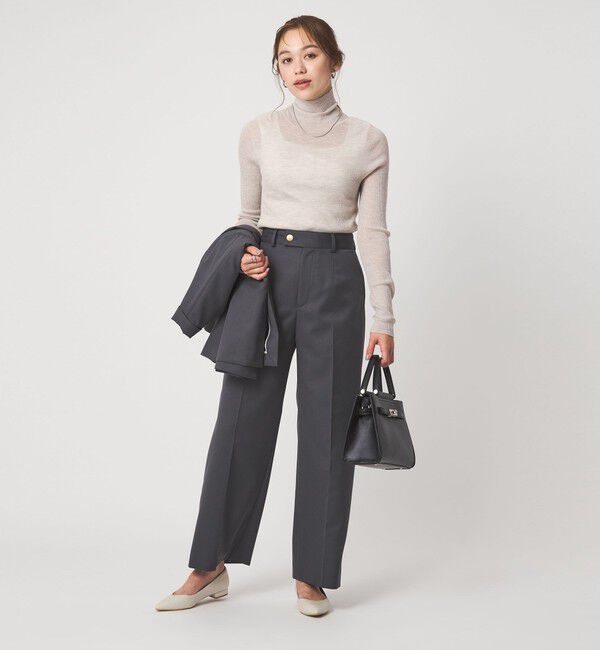 UNITED ARROWS green label relaxing「ウール シアー リブ タートルネック ニット ウォッシャブル」|ニット・セーター|