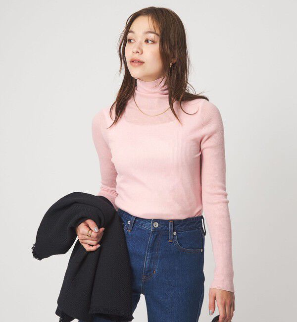 UNITED ARROWS green label relaxing「ウール シアー リブ タートルネック ニット ウォッシャブル」|ニット・セーター|