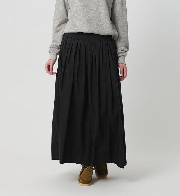 BEAUTY&YOUTH UNITED ARROWS「ポリエステルコットン タックフレアスカート」|スカート|BLACK
