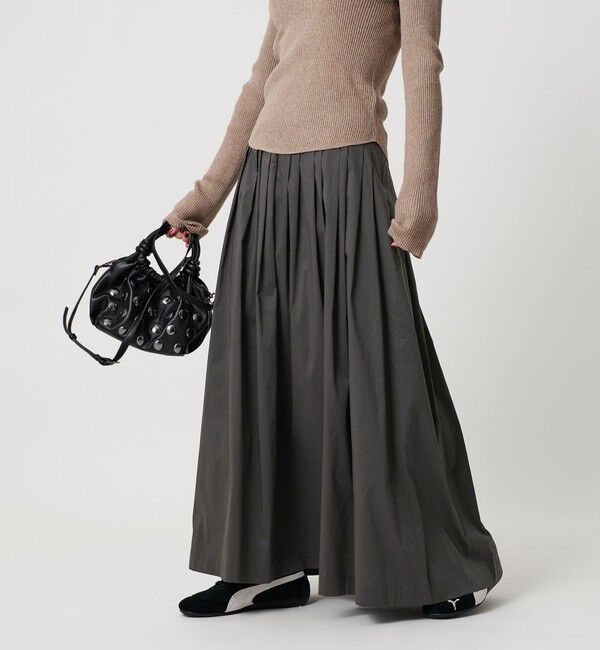 BEAUTY&YOUTH UNITED ARROWS「ポリエステルコットン タックフレアスカート」|スカート|