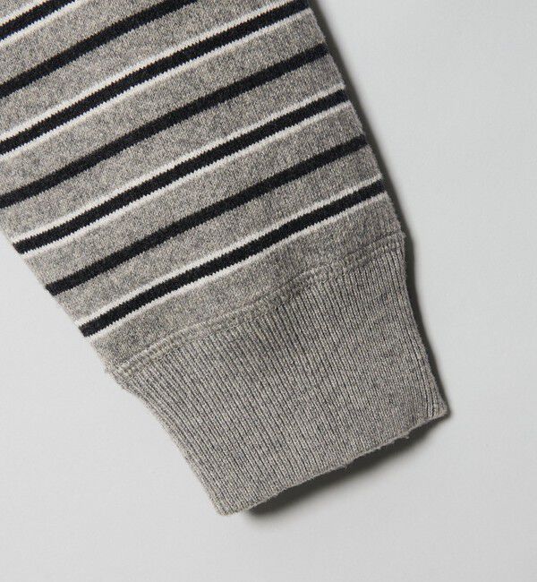 BEAUTY&YOUTH UNITED ARROWS「コットンウールブレンド ソリッド＆ボーダーニットフーディ ウォッシャブル」|ニット・セーター|