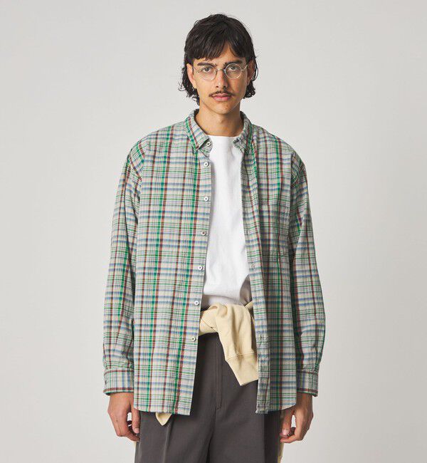STEVEN ALAN「＜Steven Alan＞ マドラスチェック シングルニードル シャツ LOOSE」|シャツ・ブラウス|