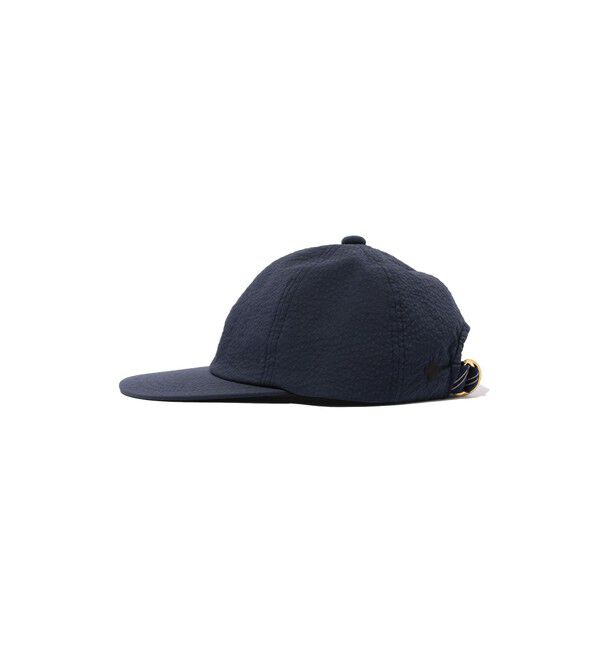 BEAMS PLUS「BEAMS PLUS / レジメンタル ストラップ サッカー 6パネル キャップ」|その他|NAVY