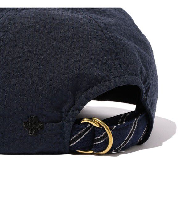 BEAMS PLUS「BEAMS PLUS / レジメンタル ストラップ サッカー 6パネル キャップ」|その他|