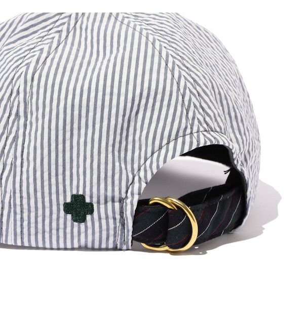 BEAMS PLUS「BEAMS PLUS / レジメンタル ストラップ サッカー 6パネル キャップ」|その他|