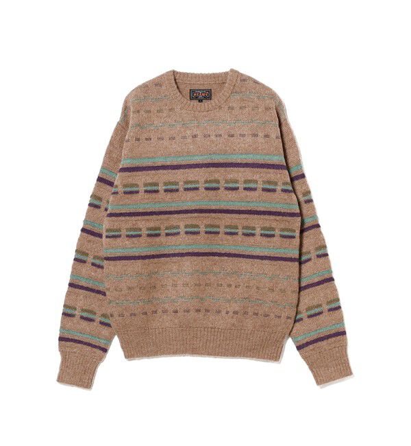 BEAMS PLUS「Crew Jacquard Stripe」|ニット・セーター|