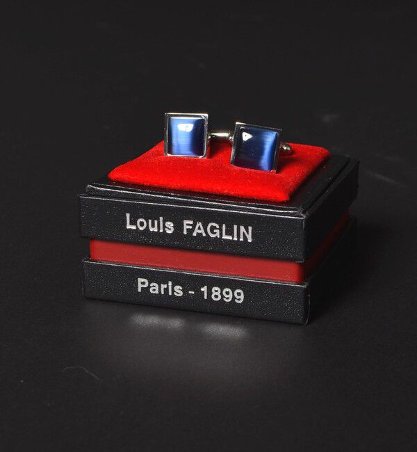 SHIPS「LOUIS FAGLIN: スクエア カフスリンクス」|ネクタイピン・カフスボタン|ネイビー