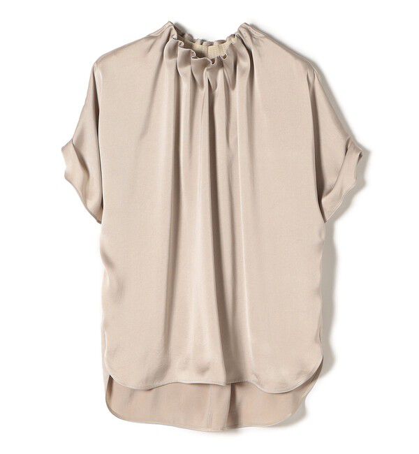 SHIPS for women「〈手洗い可能〉ネック ギャザー ソリッド ブラウス 」|シャツ・ブラウス|