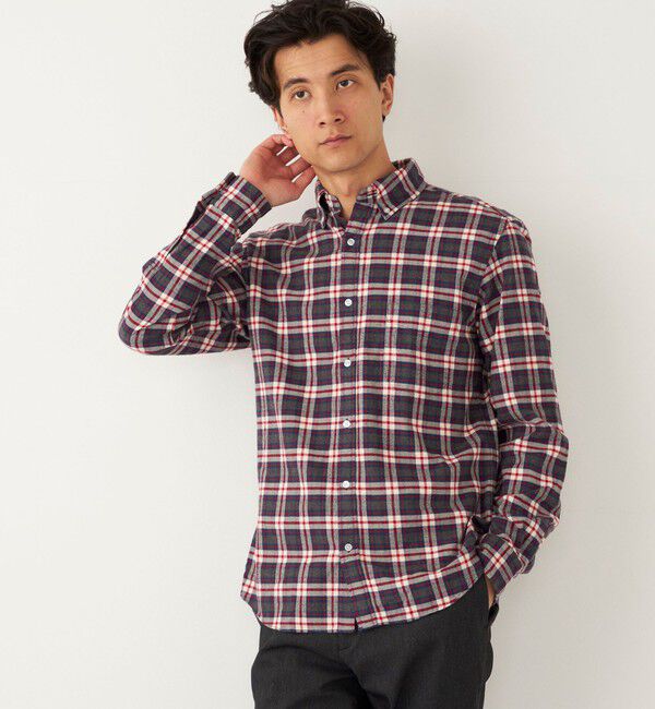 SHIPS Colors 「SHIPS Colors: ネルチェック ボダンダウン カラー ロングスリーブ ドレスシャツ」|シャツ・ブラウス|