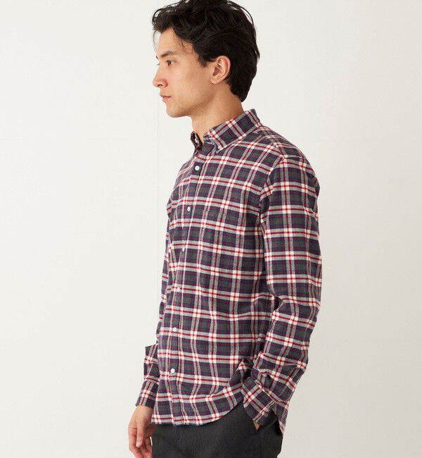 SHIPS Colors 「SHIPS Colors: ネルチェック ボダンダウン カラー ロングスリーブ ドレスシャツ」|シャツ・ブラウス|