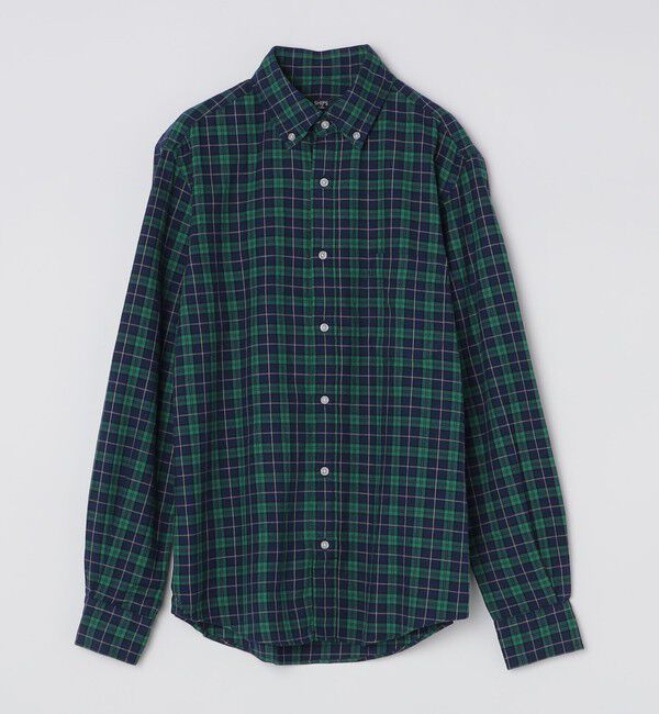SHIPS Colors 「SHIPS Colors: ネルチェック ボダンダウン カラー ロングスリーブ ドレスシャツ」|シャツ・ブラウス|ネイビー