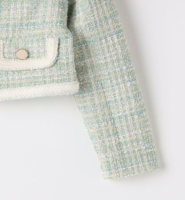 SHIPS Colors 「SHIPS Colors: 110～130cm / オケージョン ツイードライク ジャケット」|ノーカラージャケット|