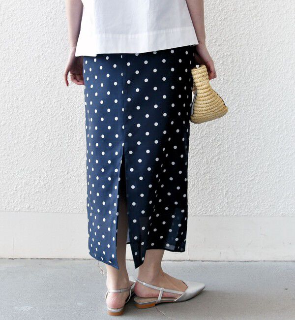 SHIPS for women「〈手洗い可能〉ウエスト ゴム シアー ドット タイト スカート」|スカート|