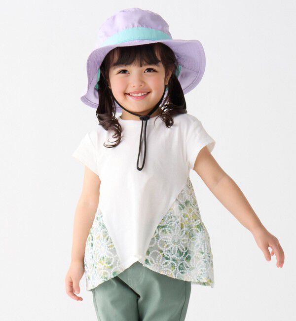 SHIPS Colors 「SHIPS Colors:フラワー ステッチ Tシャツ(80～130cm)」|Tシャツ・カットソー|