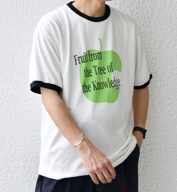 SHIPS any「SCREEN STARS: レトロ プリント リンガー Tシャツ◇」|Tシャツ・カットソー|ブラック