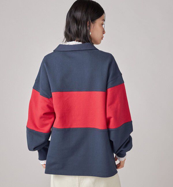 SHIPS for women「SHIPS NINE CASE:配色 スキッパー プルオーバー」|Tシャツ・カットソー|