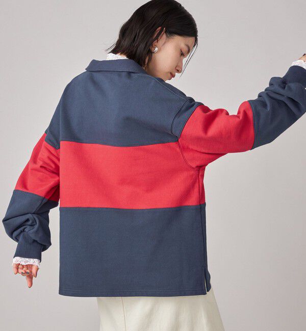 SHIPS for women「SHIPS NINE CASE:配色 スキッパー プルオーバー」|Tシャツ・カットソー|