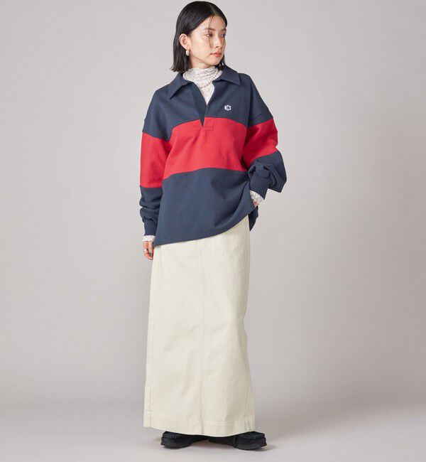 SHIPS for women「SHIPS NINE CASE:配色 スキッパー プルオーバー」|Tシャツ・カットソー|