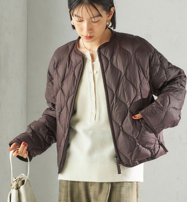 SHIPS for women「【SHIPS別注】Wai+ &times; TAION:〈手洗い可能〉ショート ダウン ジャケット」|ダウン|ブラウン