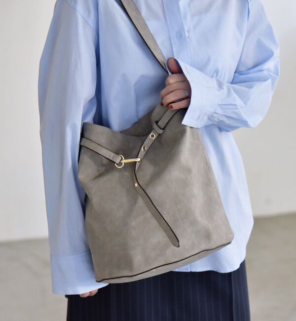 quaranciel「《予約》quaranciel: ワンハンドル ベルトデザイン トート バッグ」|トートバッグ|
