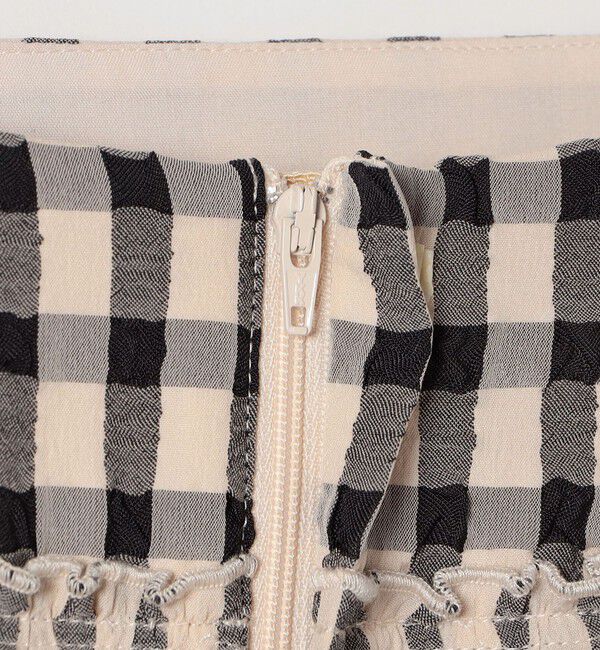 SHIPS any「《予約》SHIPS any:〈洗濯機可能〉ギンガムチェック サッカー タイト スカート」|スカート|