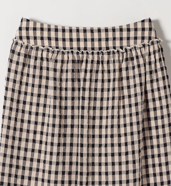 SHIPS any「《予約》SHIPS any:〈洗濯機可能〉ギンガムチェック サッカー タイト スカート」|スカート|