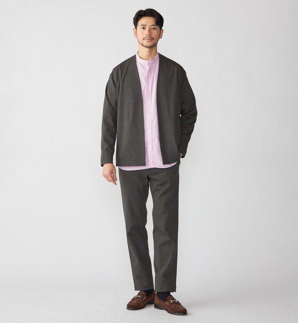 SHIPS「SHIPS: 〈セットアップ対応〉ジャカード ノーカラー カーディガン」|カーディガン|