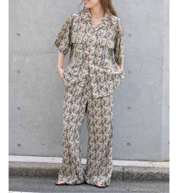 OUTDOOR PRODUCTS Usual Things「ペイズリープリントイージーパンツ セットアップ対応可」|スラックス|