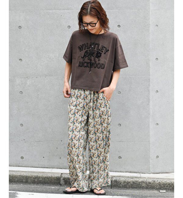OUTDOOR PRODUCTS Usual Things「ペイズリープリントイージーパンツ セットアップ対応可」|スラックス|
