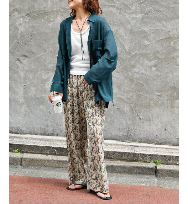 OUTDOOR PRODUCTS Usual Things「ペイズリープリントイージーパンツ セットアップ対応可」|スラックス|