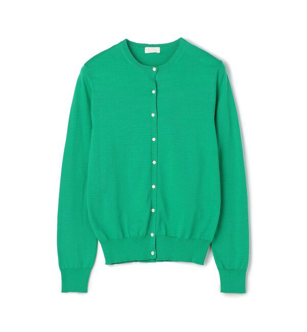 Ballsey「ハイゲージコットン クルーネックカーディガン」|カーディガン|55 グリーン