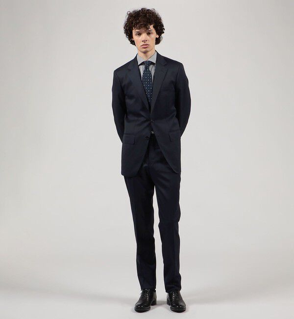 TOMORROWLAND MENS「Super100'sウール ソリッド ノープリーツスラックス」|スラックス|