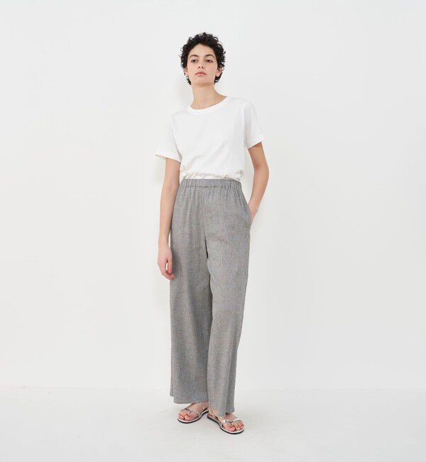 GALERIE VIE「コットンリネンストレッチ イージーワイドパンツ」|その他|