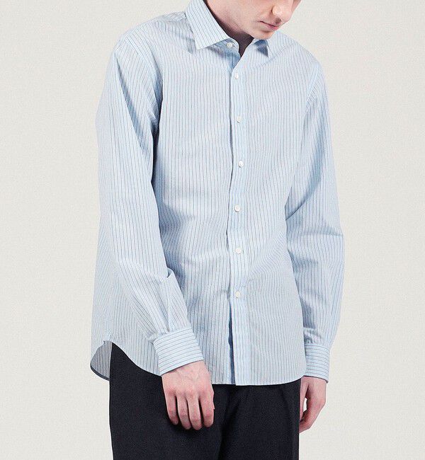 TOMORROWLAND MENS「コットンナイロンワッシャー セミワイドカラーシャツ」|シャツ・ブラウス|