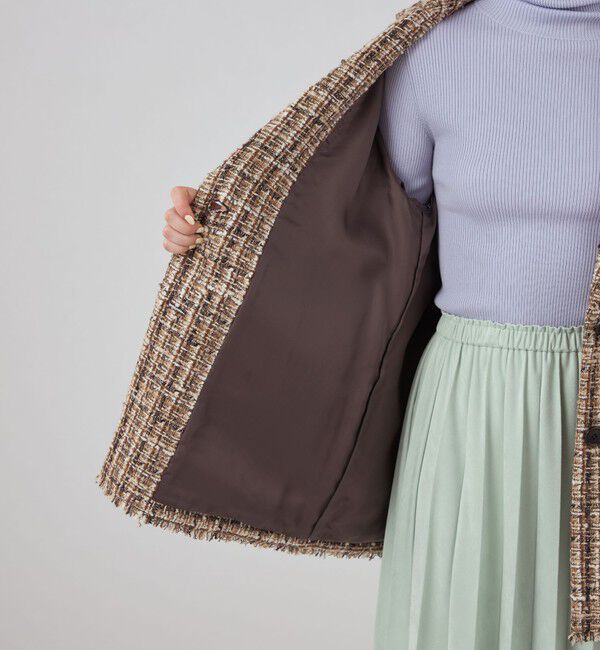 Ballsey「ラメミックスツイード テーラーカラージャコット」|その他|