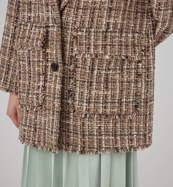 Ballsey「ラメミックスツイード テーラーカラージャコット」|その他|