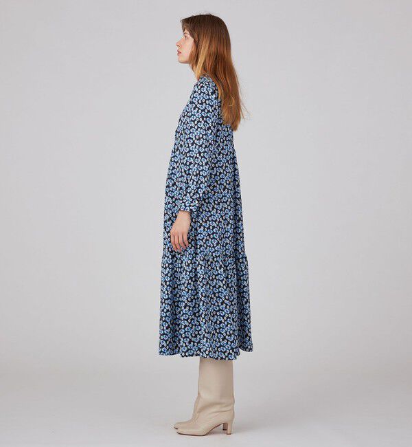 ブルリーフラワープリント クルーネックワンピース（Ballsey）｜ルミネ