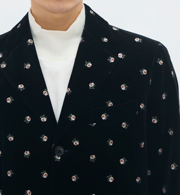 CABaN「CABaN ベロアローズプリント テーラードジャケット」|テーラードジャケット|