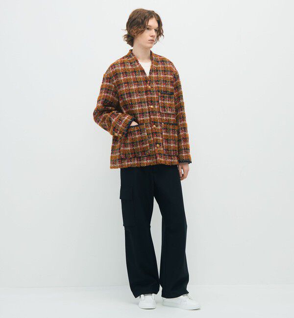 CABaN「CABaN ループツイード ノーカラージャケット」|ノーカラージャケット|