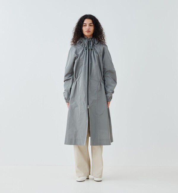 GALERIE VIE「メモリータフタ ギャザースタンドカラーコート」|その他|