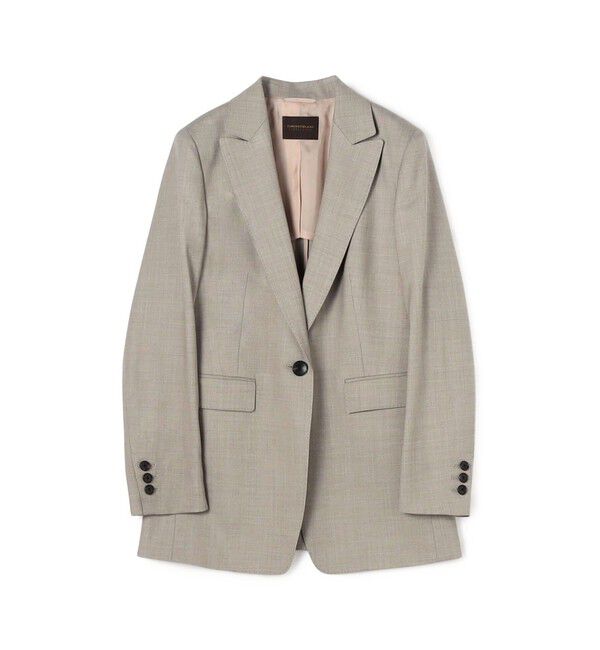 TOMORROWLAND collection「シャイニーシャーク 1Bシングルジャケット」|テーラードジャケット|43 ライトブラウン